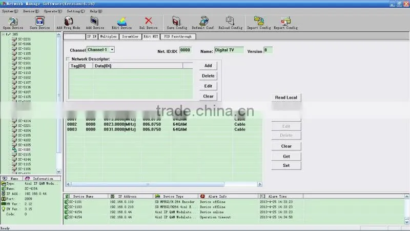 4 Channels Mux Scrambler/ 4 Channel IP-ASI Gateway