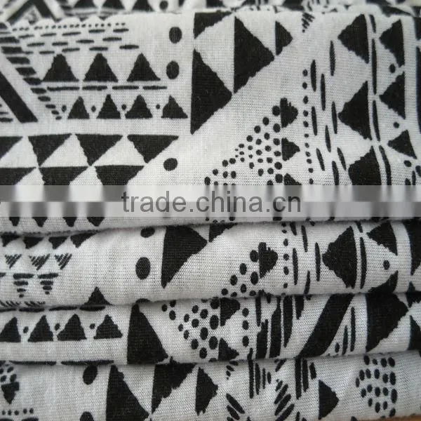 30S poly spun printed Fabric, 100% Poly Knitted Fabric