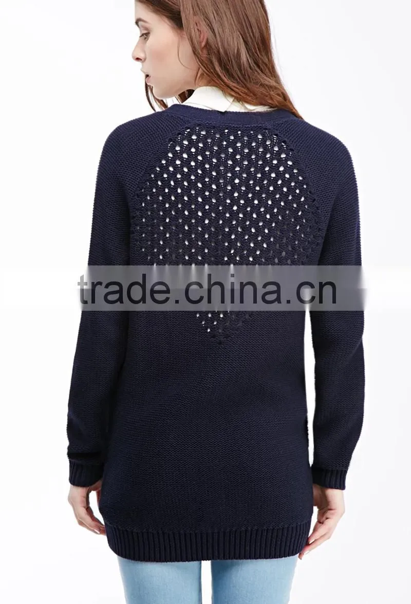 Lady spring acrylic/ramie polyester sweater