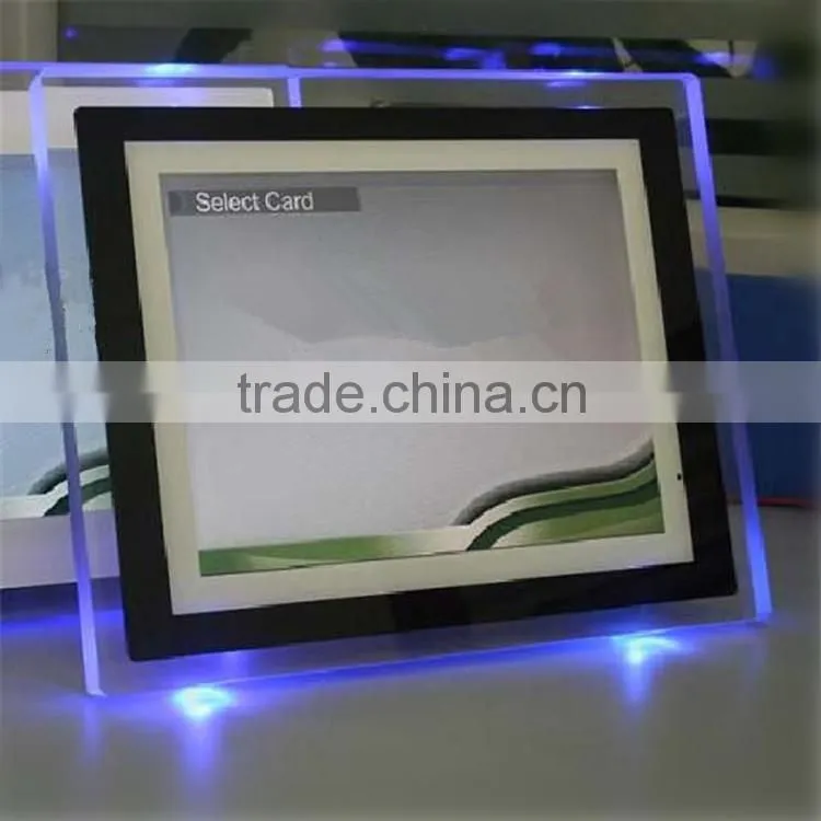 Advertisement acrylic led photo frame light box cosmetic picture frame