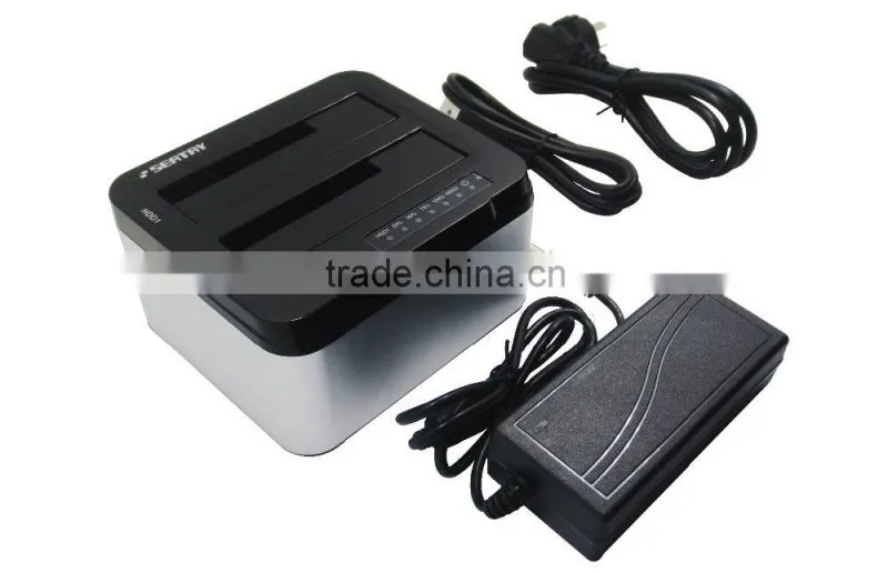 High quality USB3.0 Dual bay 2.5 and 3.5 sata hard driver dock(2 in 1)