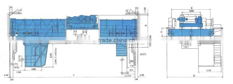 QD Type Electric Hook Double-Girder Overhead Crane