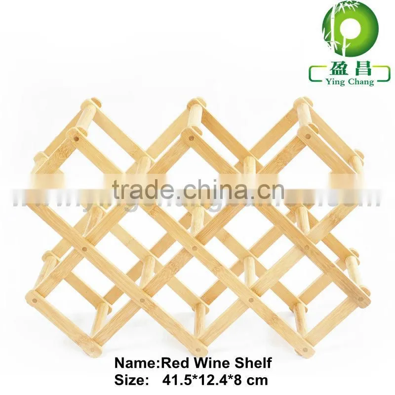 bamboo wood wine glass rack shelf