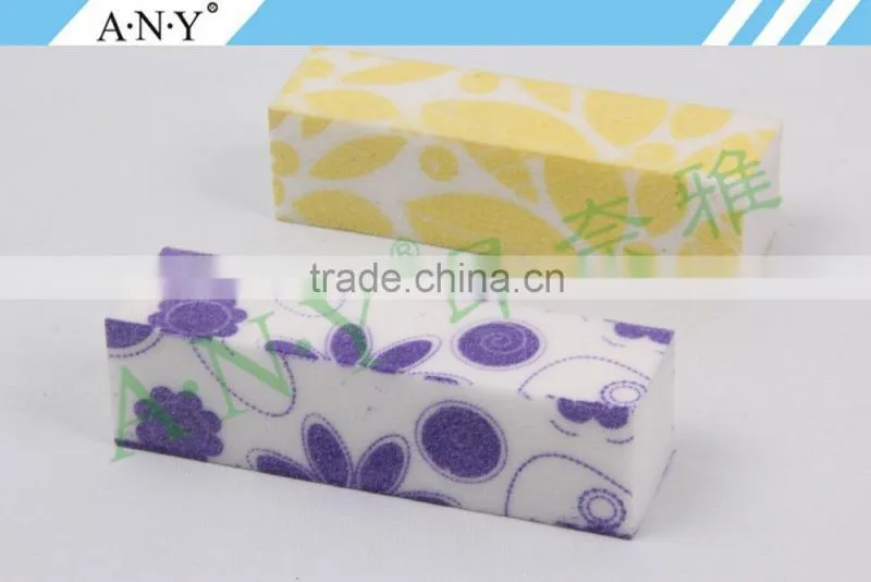 OEM Welcome Cheap Emery Sand Nail Buffer File Flower Style