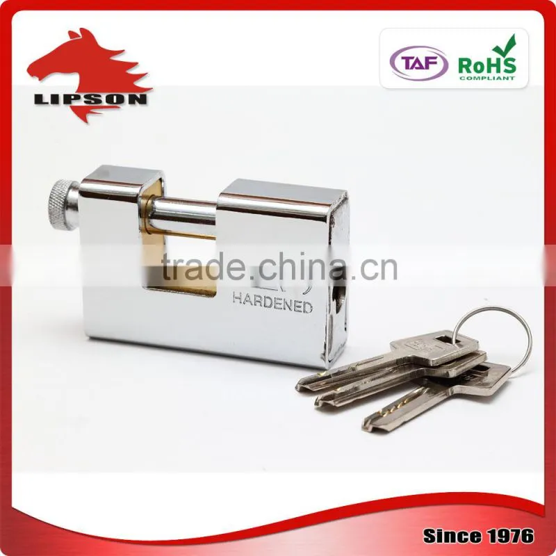 LS-301 Normal Key Amour Plated Rectangular Padlock