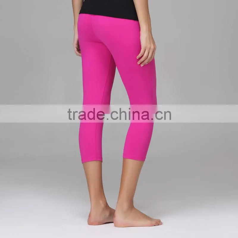 Hidden pocket in waistband SUPPLEX stretch fabric custom gym fitness leggings