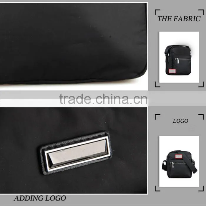 Costom Fashionable Nylon Oxford and Canvas Fabric Cross Strap Single Shoulder Messenger Bag for Men
