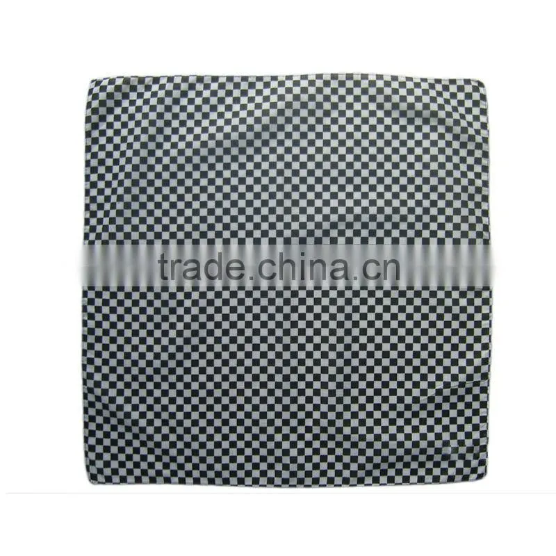 Black and White Check Bandana Headscarf