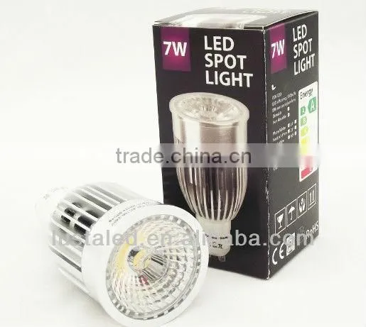 7W Spotlight LED COB, Anti-glare Lens Design, 90-100lm/W, 3 Years Warranty,GU10 LED 7 Watt