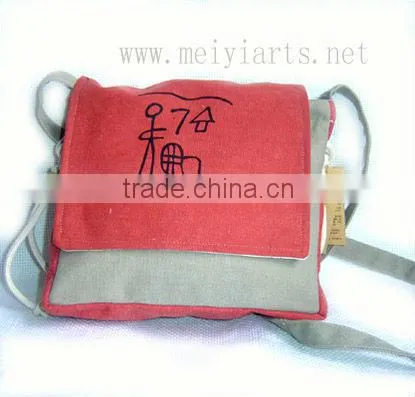 cheap handmade blank canvas messenger bag(B24)