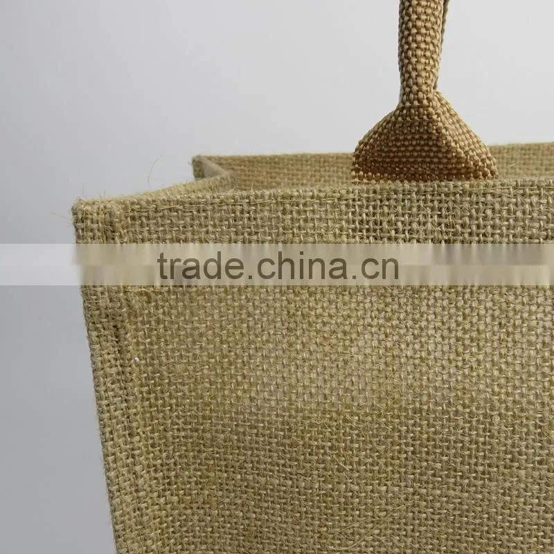 Giveaway Cheap Logo Customized Cotton Jute Bag Jute Shopping Bag
