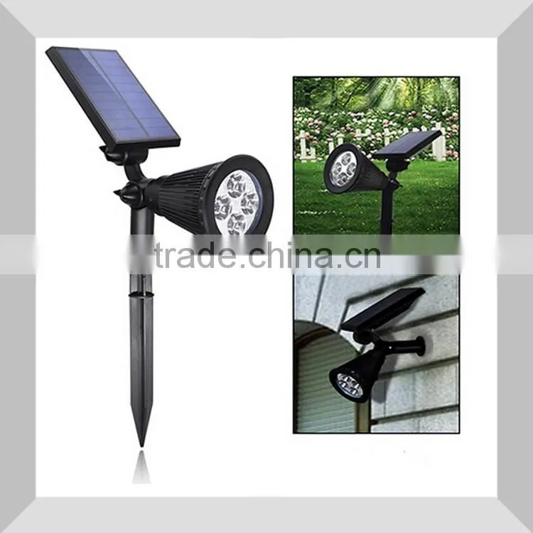Bright 4 LED Solar Powered Light Wireless Wall or lawn Security Light Sensor Lamp Waterproof Outdoor Light