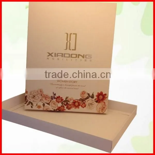 Promotional Custom New Designs Cardboard Printed Scarf Packaging Box Wholesale