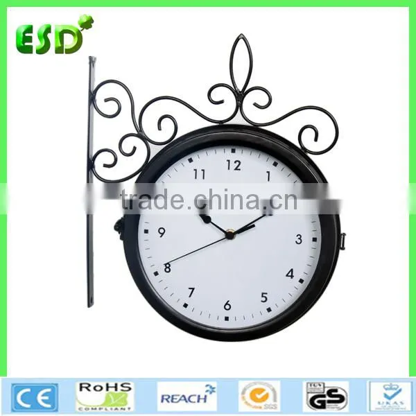 2015 double sided garden wall clock