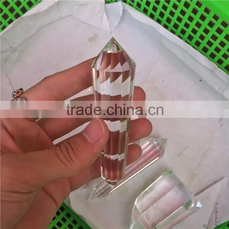 Natural Clear Quartz Crystal Polyhedral Pillar With 13 Facets