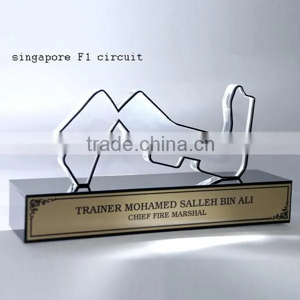Fashionable top sell clear diamond acrylic trophy