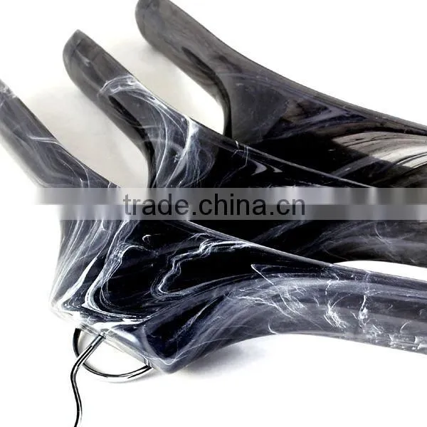 Plastic Black Marbled Luxury Hanger for Boutique Dresses