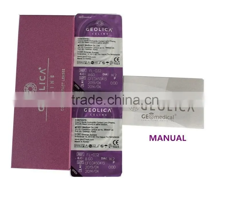 Fashion GEO GEOLICA cosmetic color contact lenses US FDA approved high quality luxury contacts