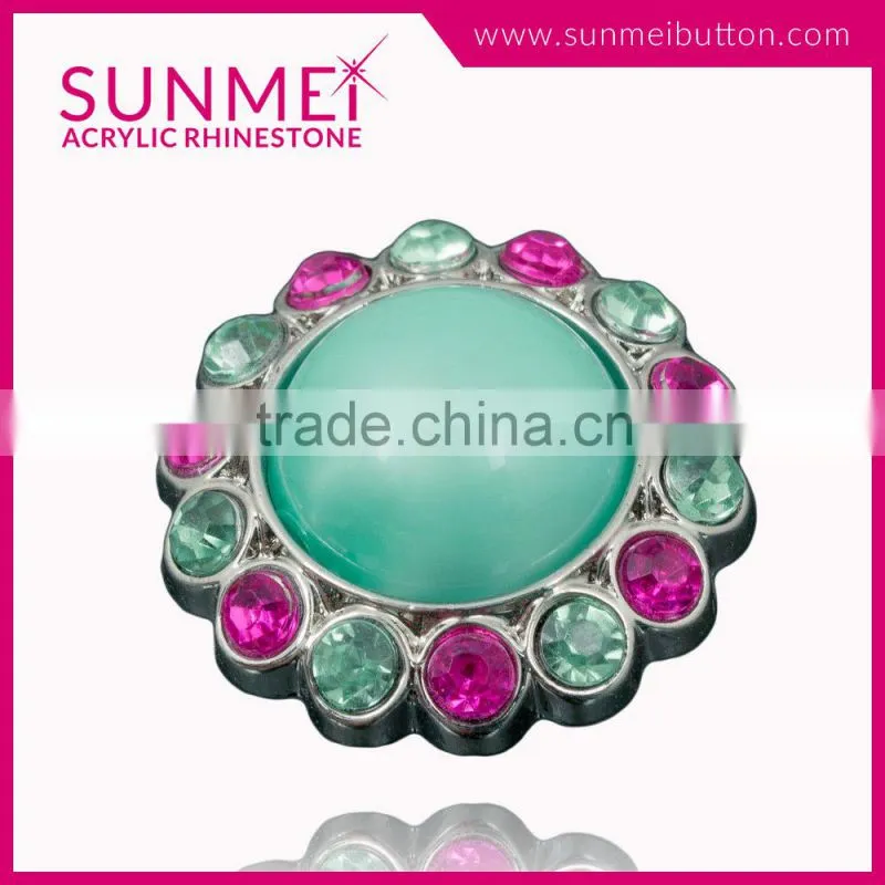 Very High Quality 2016 Fashion 20mm Pearl Rhinestone Custom Button
