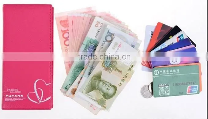 Nice pu leather women wallets with card holder