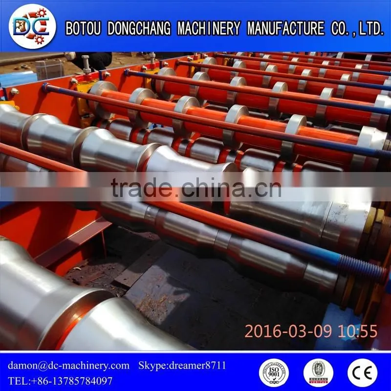 color steel glalvanized corrugated trapezoidal metal sheet roofing sheet machine ,double layer roof sheet roll forming machine