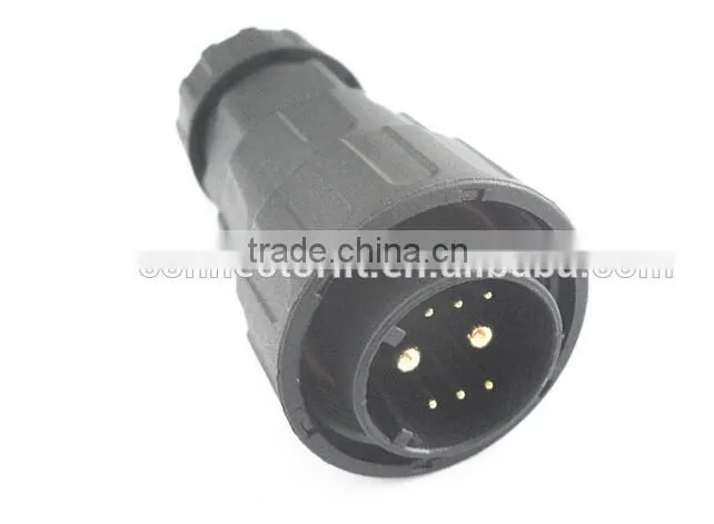 waterproof wire to board 2+6 pin electrical cable connector