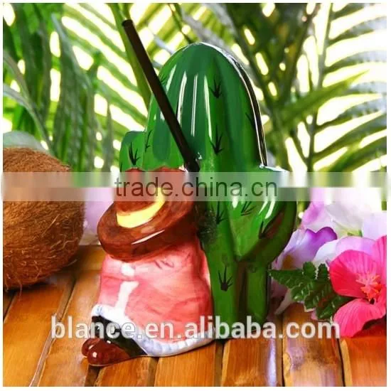 ceramic Mexican Siesta Cactus Cocktail Cup