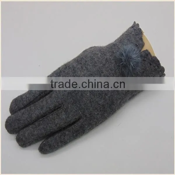 2016 Grey Cycling Wool/ Cashmere/ Hand Gloves