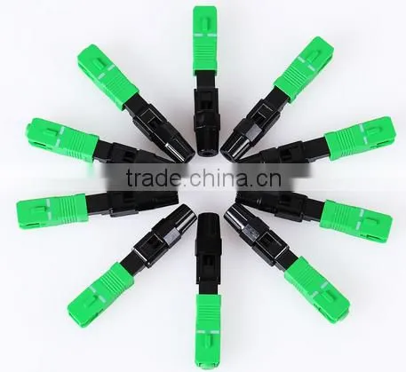 SC APC fiber optic fast connector/fiber optic quick assembly connector/sc field assembly optical connector