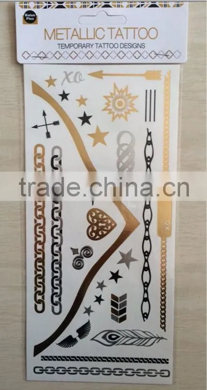 New Design Flash Metallic Tattoo
