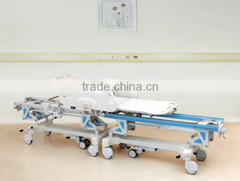 Hospital luxurious connecting emergency patient transfer beds