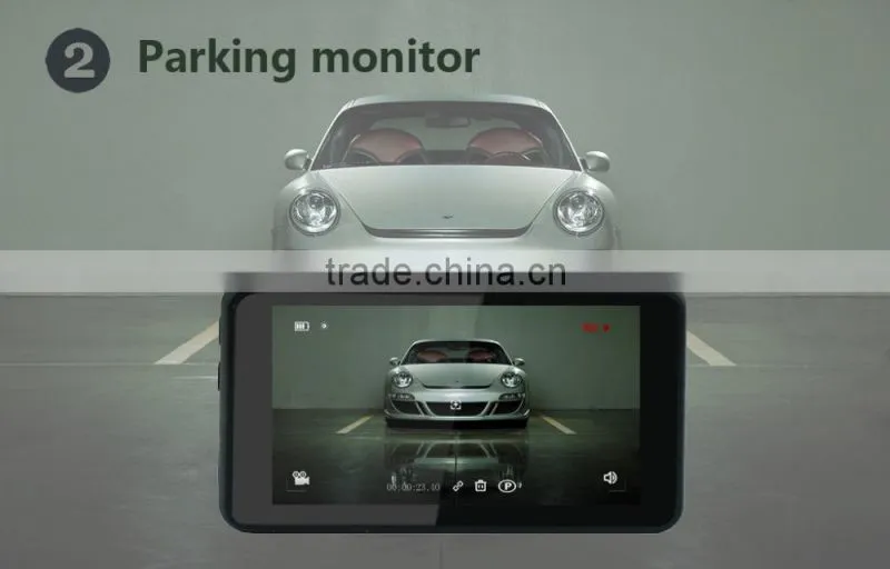 Full hd 1080p 120 degree angle G-sensor motion detect parking control plate number warter print CE ROHS FCC dash car camera