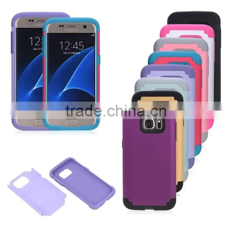 New Hybird TPU+PC Cover Ultra Thin 2 in 1 Shockproof Armor Robot Case for Samsung Galaxy S5 S6 S6edge S7 S7edge iPhone6 6s 6Plus