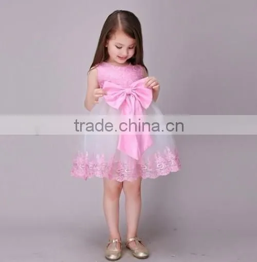 2016 top quality baby one piece girls party dresses Europe stylish latest party wear dresses for girls
