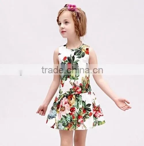 Europe style baby girl outfit kids party dresses perfect design flower kids fashion show dresses