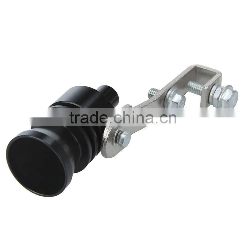Turbo Sound Whistle Exhaust Pipe Tailpipe Blow-off Valve Aluminum Size L Black
