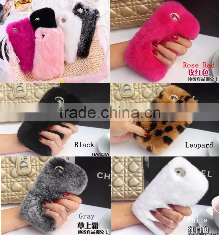 Winter series special design soft fuzz DIY mobile cases for iphone 5/6/6 plus, for apple iphone cover case