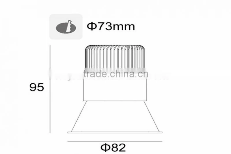 White Surface CRI >80 No Need Driver 6W Cob Led Downlight