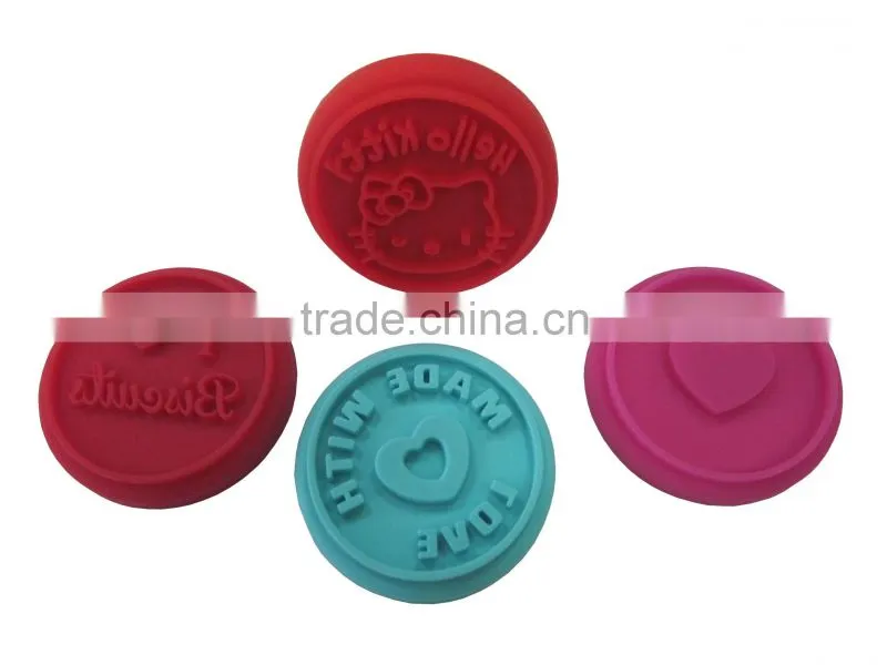 silicone cookie stamp "made with love" Valentines Day gift