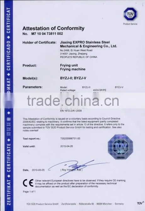 Expro Frying Machine ( BYZJ-II 400/600/900) / Meat processing machine / Variable speed