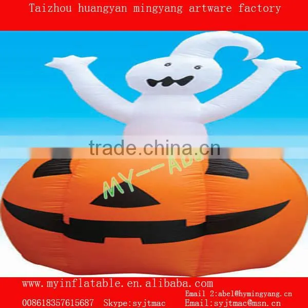 Happy halloween decoration pumpkin ghost