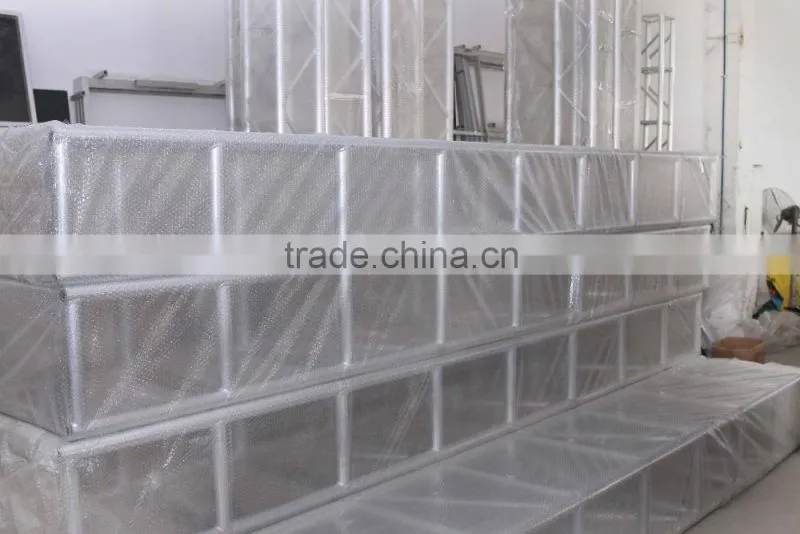 new arrival aluminum assemble glass stage with adjustable height