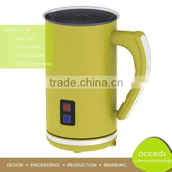 Summer Promation 220V Cappuccino Milk Frother Yellow