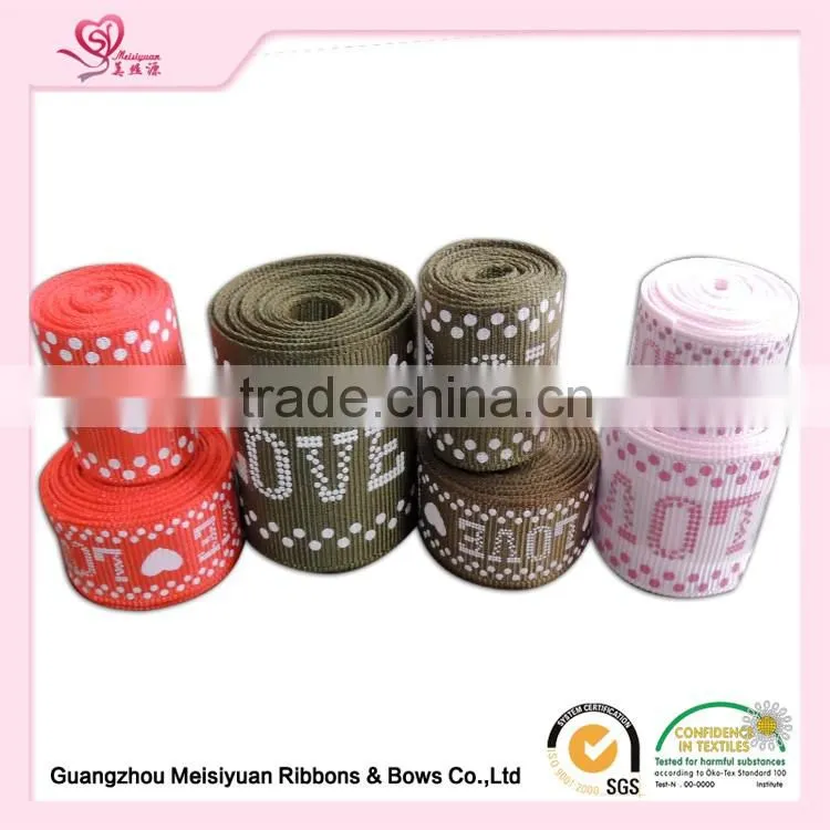 China manufacturer high color strength grosgrain ribbons imported custom silk-screen printing equestrian prize ribbons