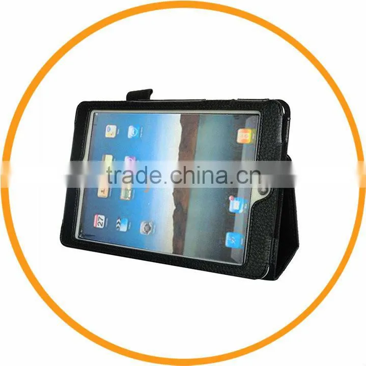 for iPad Mini Smart Case PU Leather Fold with Stylus Holder Hand Strap Black from Dailyetech
