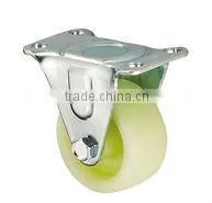 High Quality Nylon White Small Duty Rigid flat plate rubber caster