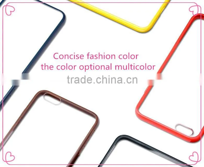 supply all kinds of colorful frame with back clear cover cellphone tpu case for iphone 6S