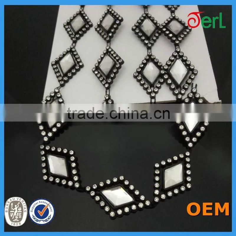 Wholesale glass plastic banding trimming for overall decoration in China
