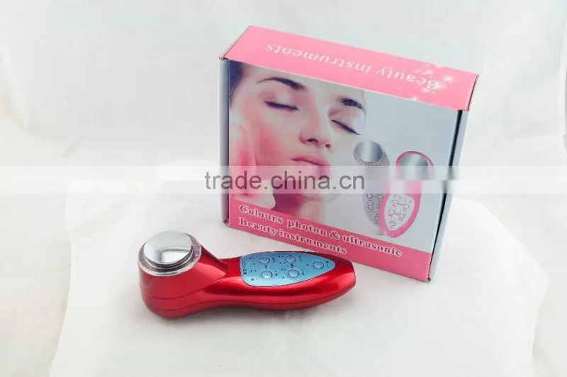 Hot Sale 7 color photon led ultrasonic skin rejuvenation machine with CE approval