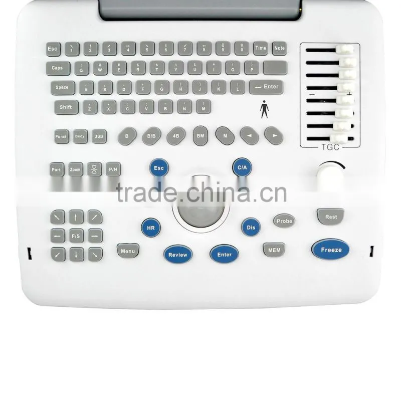 2016 Large Screen LED Good Image Full Digital Portable Ultrasound Scanner Machine with Probe-External Workstation (80 element)